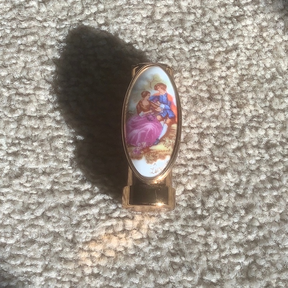 Limoges Vintage Lipstick Holder Gem